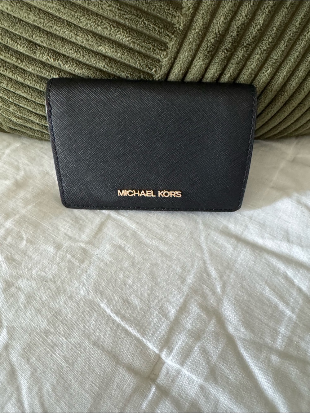 Michael Kors Black Wallet with Gold Logo